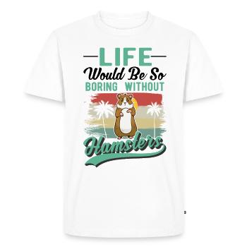 Hamster Owner Golden Hamster Hamster - Men's Premium Organic T-Shirt - white - Front - Nico (187cm)