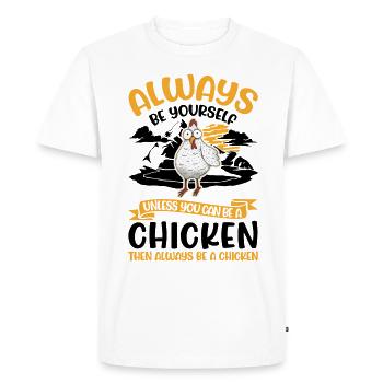 Chickens Chicken Breeding Chicken Farmer - Men's Premium Organic T-Shirt - white - Front - Nico (187cm)