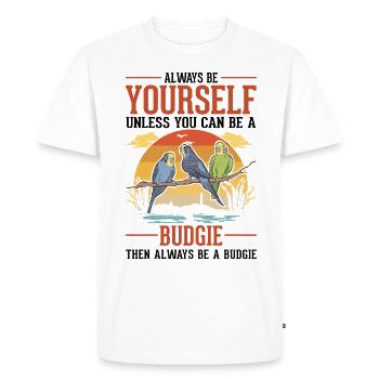 Toujours être toi-même Perruche perruche - T-shirt Premium bio Homme - blanc - Devant - Nico (187cm)