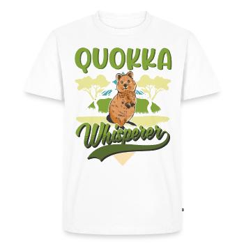 Quokka Whisperer Short-tailed Kangaroo - Men's Premium Organic T-Shirt - white - Front - Nico (187cm)