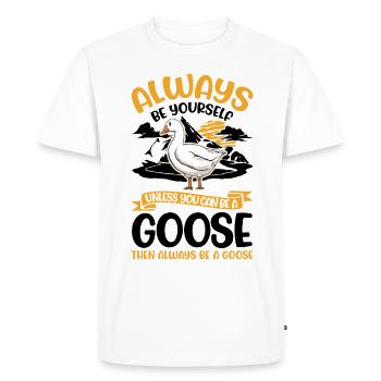 Geese Gift Goose Lovers Goose Breeders - Men's Premium Organic T-Shirt - white - Front - Nico (187cm)
