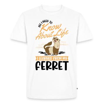 Ferret Saying Ferret - Men's Premium Organic T-Shirt - white - Front - Nico (187cm)
