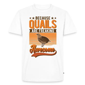 Quail breeder gift quail - Men's Premium Organic T-Shirt - white - Front - Nico (187cm)