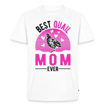 Quail Mama Quail Breeder Quail Woman - Men's Premium Organic T-Shirt - white - Front - Nico (187cm)