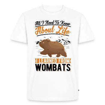 Wombat Australie - T-shirt Premium bio Homme - blanc - Devant - Nico (187cm)
