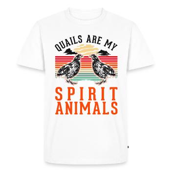 Quail Gift Quail Breeding Quail Breeder - Men's Premium Organic T-Shirt - white - Front - Nico (187cm)