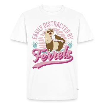 Facilement distrait par le furet de furet - T-shirt Premium bio Homme - blanc - Devant - Nico (187cm)