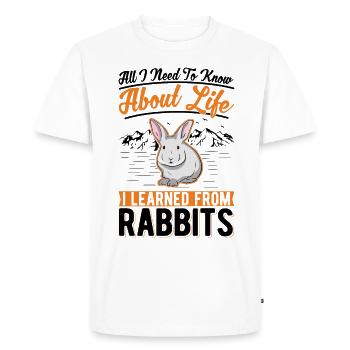 Lapin lapin lapin lapin - T-shirt Premium bio Homme - blanc - Devant - Nico (187cm)