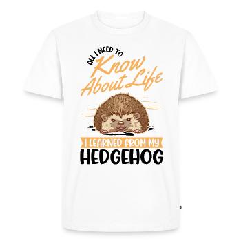 Hérisson Cadeau Hérisson épineux - T-shirt Premium bio Homme - blanc - Devant - Nico (187cm)