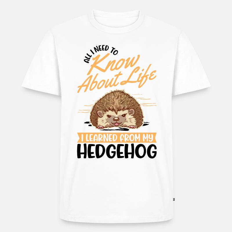 Igel Geschenk Stacheligel - Männer Premium Bio T-Shirt - Weiß
