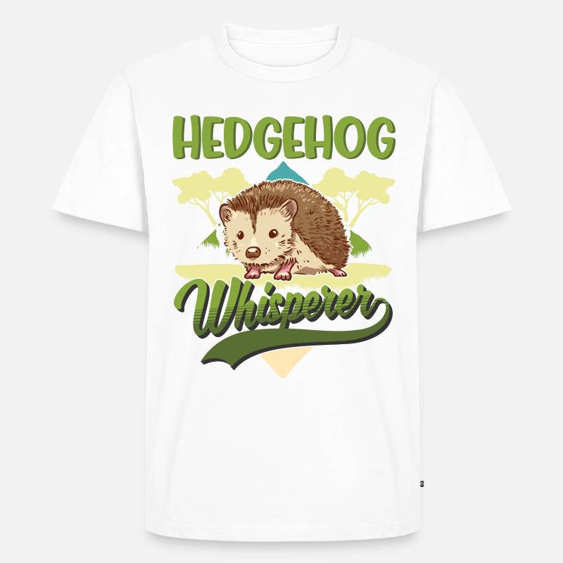 Igel Flüsterer Hérisson Whisperer - T-shirt Premium bio Homme - blanc