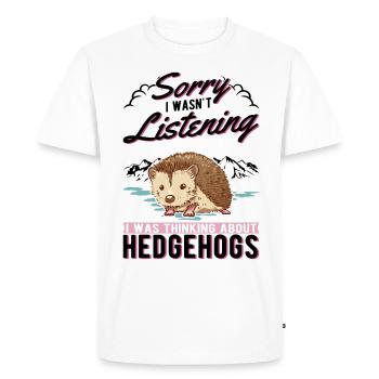 Hérisson Cadeau Hérisson épineux - T-shirt Premium bio Homme - blanc - Devant - Nico (187cm)
