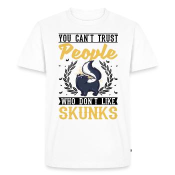 Skunk Lover - Men's Premium Organic T-Shirt - white - Front - Nico (187cm)