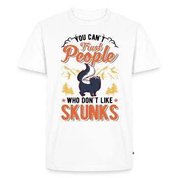 Skunk Lover - Men's Premium Organic T-Shirt - white - Front - Nico (187cm)