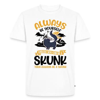 Sois toujours toi-même Skunk Stinkntier - T-shirt Premium bio Homme - blanc - Devant - Nico (187cm)