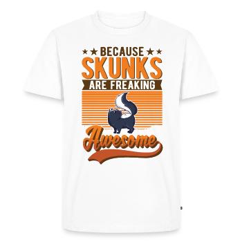 Because skunks are freaking awesome skunk - Men's Premium Organic T-Shirt - white - Front - Nico (187cm)