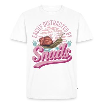 Escargot Cadeau Vignoble Escargot - T-shirt Premium bio Homme - blanc - Devant - Nico (187cm)