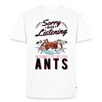 Fourmis Ferme de fourmis Fourmilières de feu - T-shirt Premium bio Homme - blanc - Devant - Nico (187cm)
