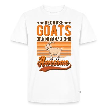 Cadeau de berger de chèvre - T-shirt Premium bio Homme - blanc - Devant - Nico (187cm)