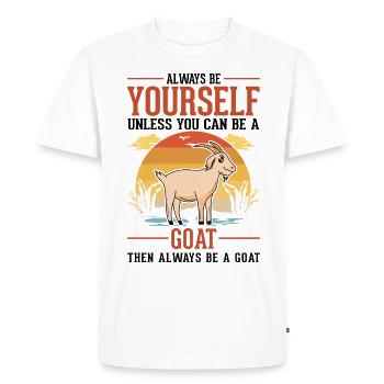 Chèvres Cadeau Chèvre Hôte Chèvre - T-shirt Premium bio Homme - blanc - Devant - Nico (187cm)