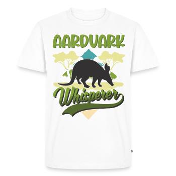 Erdferkel Flüsterer Aardvark Whisperer - T-shirt Premium bio Homme - blanc - Devant - Nico (187cm)