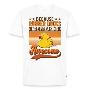 Rubber Duck Gift Rubber Duck Rubber Duck - T-shirt Premium bio Homme - blanc - Devant - Nico (187cm)