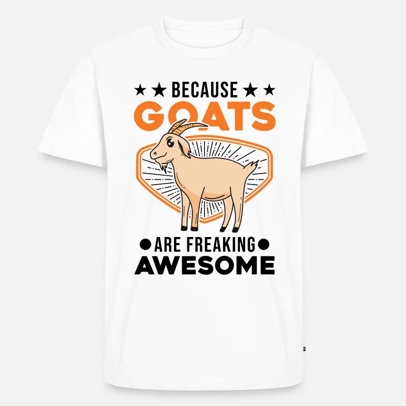 Ziege Ziegenhirte Geschenk - Männer Premium Bio T-Shirt - Weiß