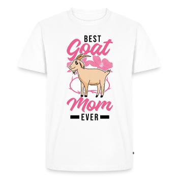 Best goats, mom, goat hostess, goat herder - Men's Premium Organic T-Shirt - white - Front - Nico (187cm)