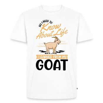 Chèvres Cadeau Chèvre Hôte Chèvre - T-shirt Premium bio Homme - blanc - Devant - Nico (187cm)
