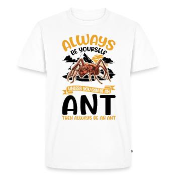 Fourmis Ferme de fourmis Fourmilières de feu - T-shirt Premium bio Homme - blanc - Devant - Nico (187cm)
