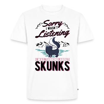 Cadeau Skunk - T-shirt Premium bio Homme - blanc - Devant - Nico (187cm)
