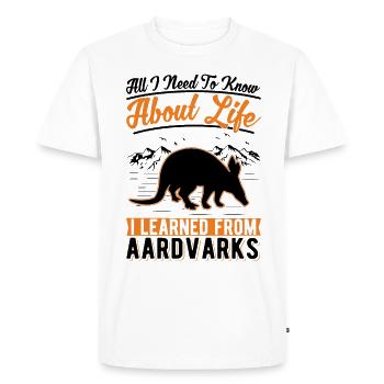 Aardvark Cadeau Aardvark - T-shirt Premium bio Homme - blanc - Devant - Nico (187cm)