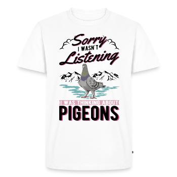Pigeon Cadeau Pigeon Fancier City Pigeon Pigeonnier Pigeon Transporteur Pigeon - T-shirt Premium bio Homme - blanc - Devant - Nico (187cm)