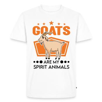 Chèvres Animal Chèvre Hôte Chèvre - T-shirt Premium bio Homme - blanc - Devant - Nico (187cm)