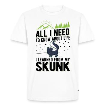 Skunk Dictant Skunk - T-shirt Premium bio Homme - blanc - Devant - Nico (187cm)