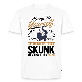 Sois toujours toi-même Skunk Stinkntier - T-shirt Premium bio Homme - blanc - Devant - Nico (187cm)