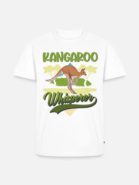 Kangaroo Whisperer Australia Kangaroo - Men's Premium Organic T-Shirt - white