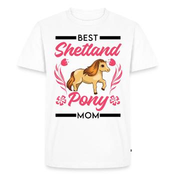 Meilleure maman poney Shetland - T-shirt Premium bio Homme - blanc - Devant - Nico (187cm)