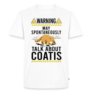 Avertissement coati proboscis Coati - T-shirt Premium bio Homme - blanc - Devant - Nico (187cm)