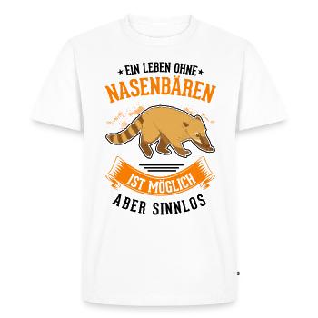 A life without coatis is possible, but pointless - Men's Premium Organic T-Shirt - white - Front - Nico (187cm)