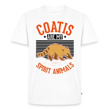 Coati Animal Proboscis Ours Coati - T-shirt Premium bio Homme - blanc - Devant - Nico (187cm)