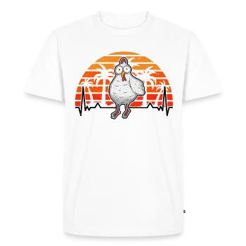 Poulets Heartbeat Chicken Farmer - T-shirt Premium bio Homme - blanc - Devant - Nico (187cm)