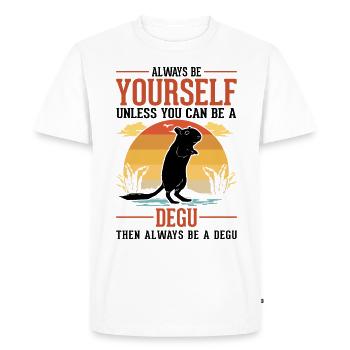 Soyez toujours vous-même Degu Walddegu - T-shirt Premium bio Homme - blanc - Devant - Nico (187cm)