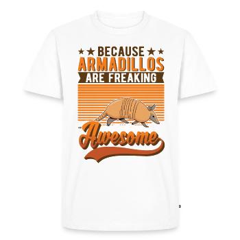 Parce que les tatous sont géniaux Gürteltier - T-shirt Premium bio Homme - blanc - Devant - Nico (187cm)