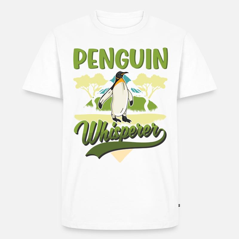 Pinguin Flüsterer Penguin - Männer Premium Bio T-Shirt - Weiß