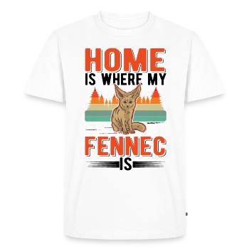 Home is where my Fennek is - Men's Premium Organic T-Shirt - white - Front - Nico (187cm)