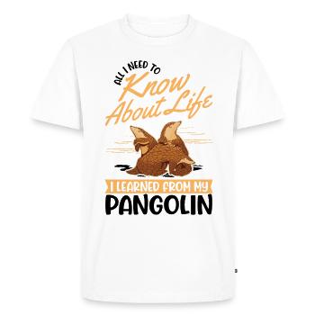 Pangolin Gift Pangolin - Men's Premium Organic T-Shirt - white - Front - Nico (187cm)