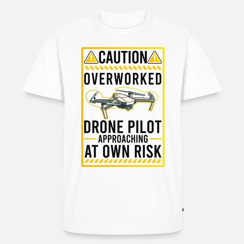 Attention: Revised Drone Pilot Drones - Men's Premium Organic T-Shirt - white