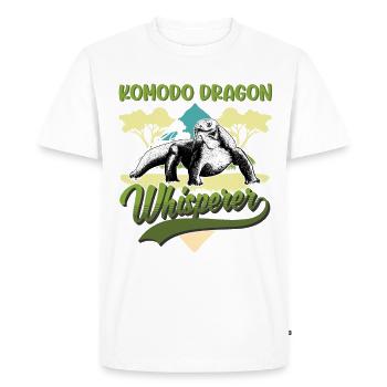 Komodo Dragon, Whisperer, Komodo Dragon Whisperer - Men's Premium Organic T-Shirt - white - Front - Nico (187cm)