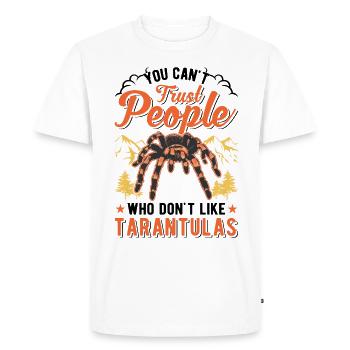 Tarentule Araignée de compagnie Tarentule - T-shirt Premium bio Homme - blanc - Devant - Nico (187cm)